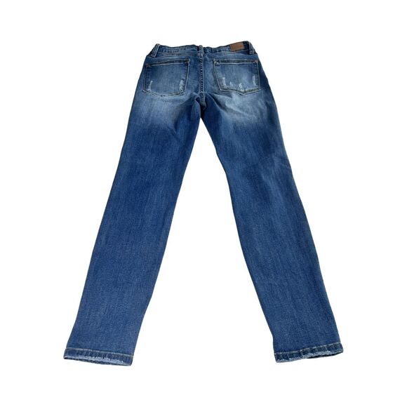 Judy Blue Jeans Womens 28 Blue Relaxed Fit Mid Rise‎ Dark Wash Stretch Denim - Picture 3 of 5